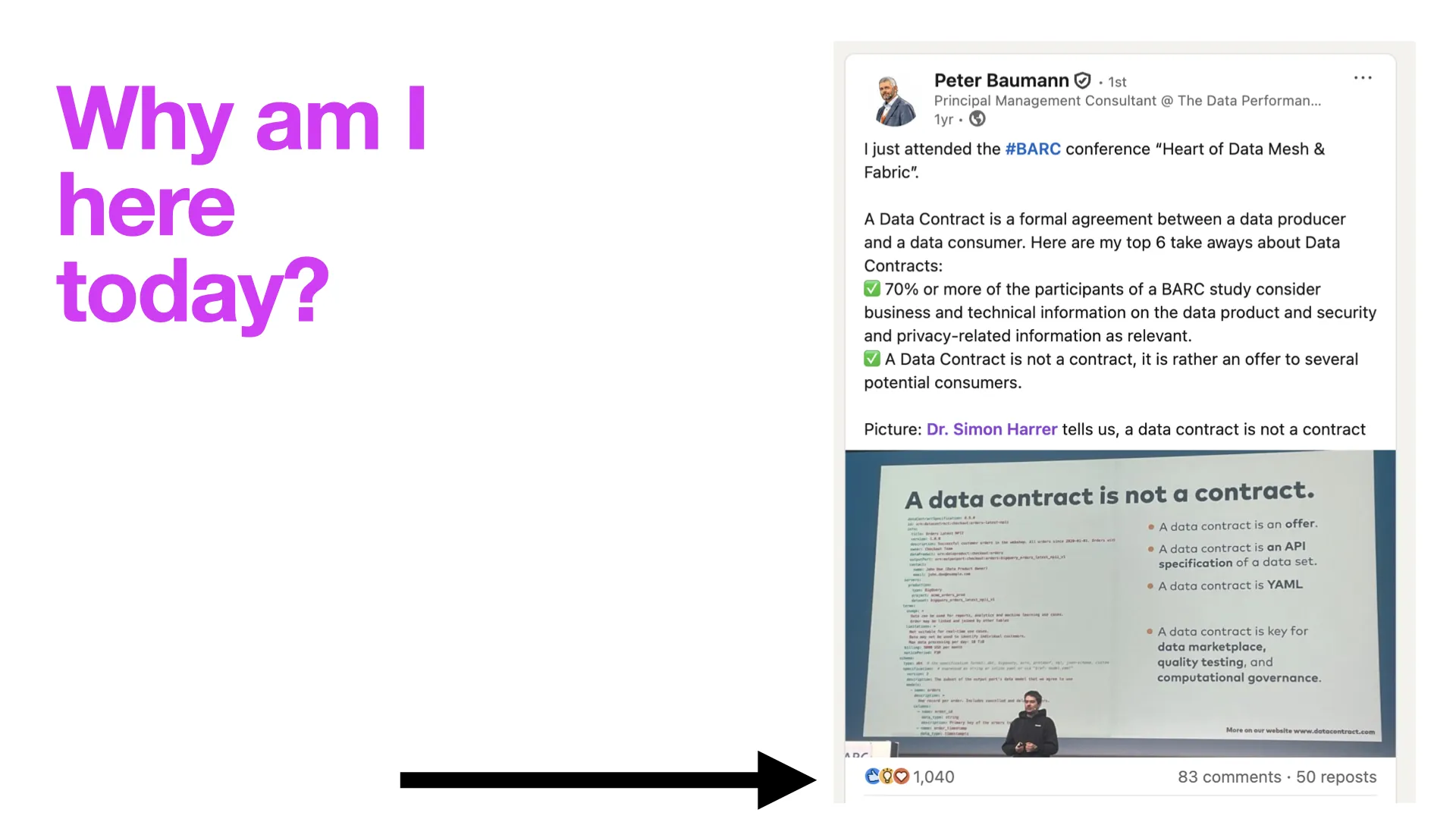 Slide 3: Why am I here today?