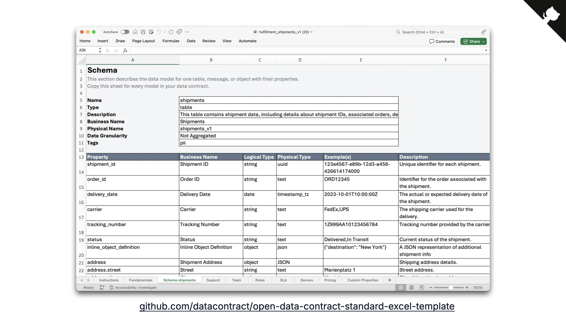Slide 28: Excel Template