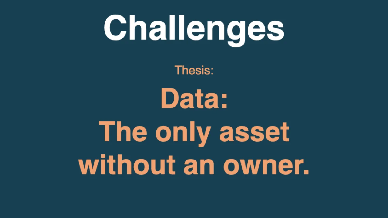 Thesis: Data is the only asset without an owner