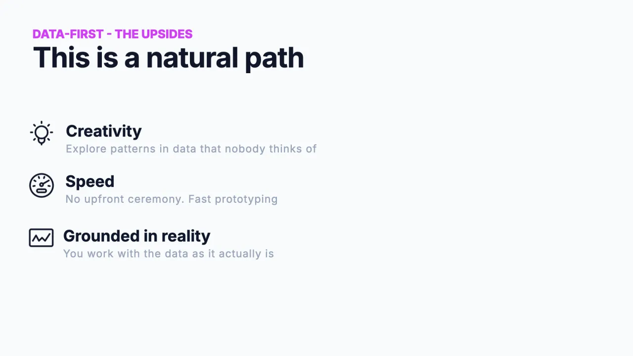 This is a natural path: creativity, speed, grounded in reality