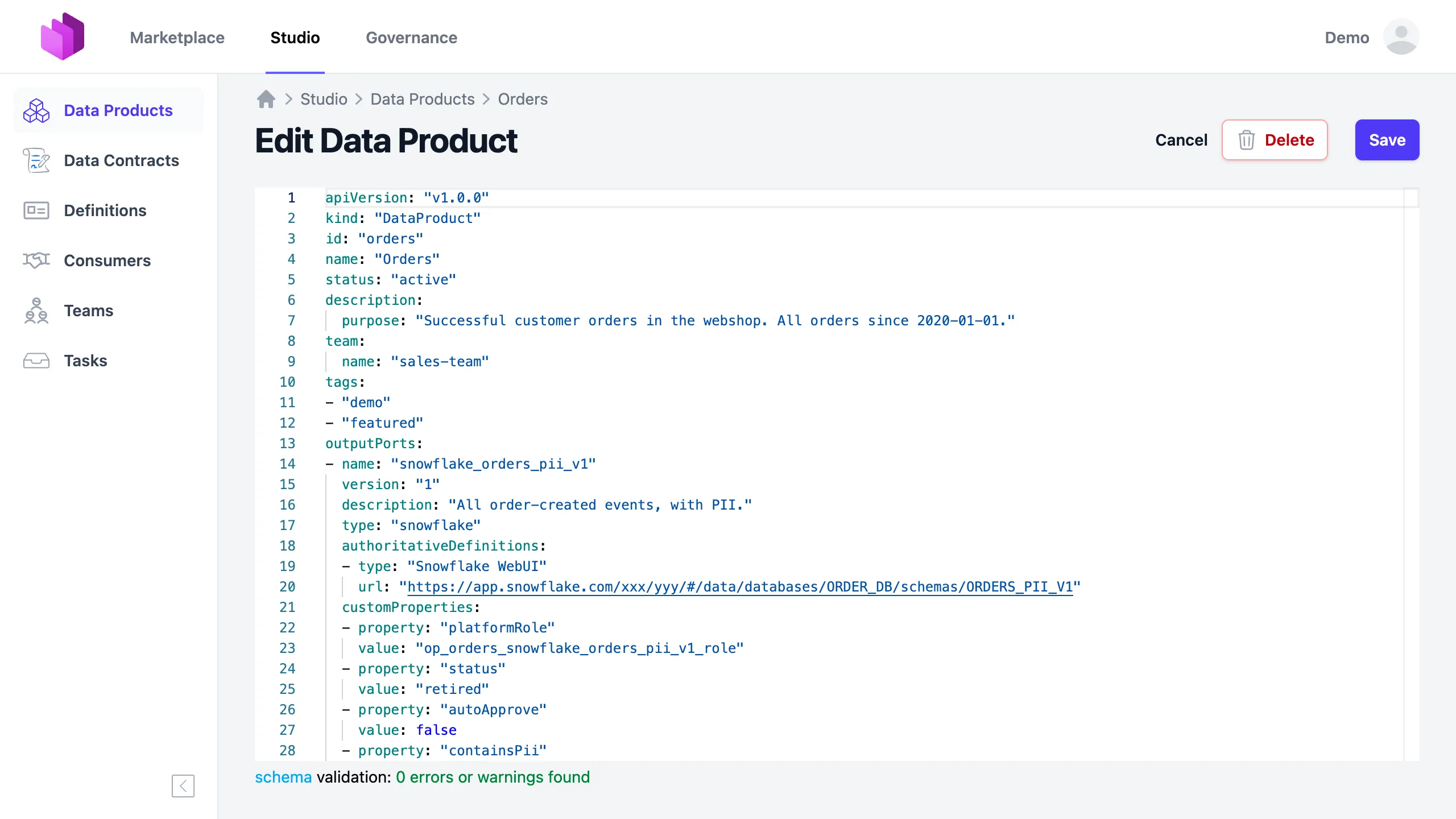Entropy Data with native ODPS support